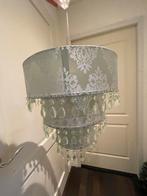 Groene Lamp met Glazen Decoratie, Huis en Inrichting, Lampen | Hanglampen, Ophalen of Verzenden, Gebruikt, Glas, Minder dan 50 cm