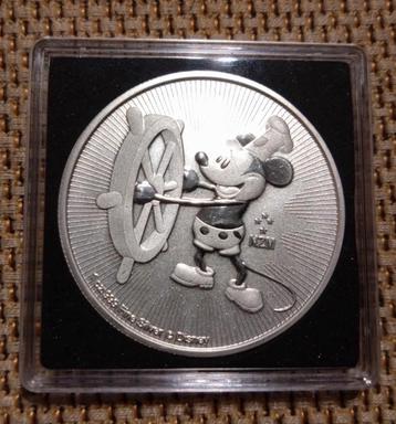 Zilver oz munt 2017 Niue - Steamboat Willie - Disney Mickey beschikbaar voor biedingen
