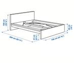 Ikea Malm bed met matrassen en lattenbodems, Huis en Inrichting, Ophalen, Gebruikt, Wit, Tweepersoons
