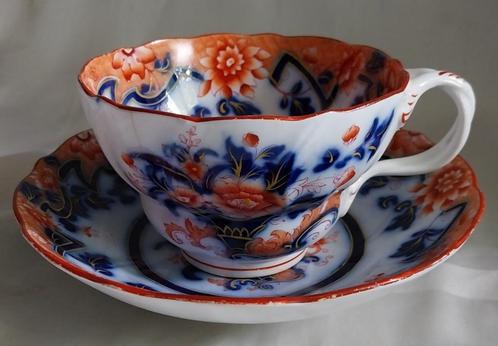 John Ridgway Cauldon - Kop en schotel - 1820, Antiek en Kunst, Antiek | Servies los, Ophalen of Verzenden