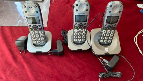 Senior telefoon Amplicomms huistelefoon met i basis en 3 set, Telecommunicatie, Vaste telefoons | Handsets en Draadloos, Zo goed als nieuw
