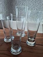 Set van 4 stuks vazen helder glas in 3 maten, Gebruikt, Overige kleuren, Ophalen of Verzenden, Glas