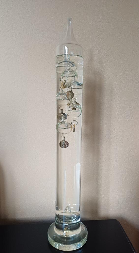 Thermometer Galileo met glazen-temperatuur bolletjes, Antiek en Kunst, Kunst | Designobjecten, Ophalen
