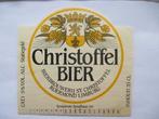 bieretiket Nederland 2-1 (7K) st. christoffel, Ophalen of Verzenden, Nieuw, Overige typen, Overige merken