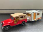 Matchbox (Lesney) CJ6 Jeep No. 53 + Caravan No. 31 | 1977, Ophalen of Verzenden, Gebruikt, Auto