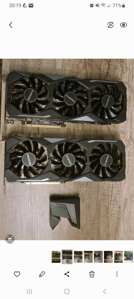 2x gigabyte RTX2080ti OC (SLI), Computers en Software, Videokaarten, Gebruikt, Nvidia, PCI, GDDR6, HDMI, DisplayPort, Ophalen