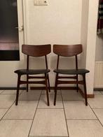 2 Louis van Teefelen WeBe Stavanger stoelen, Huis en Inrichting, Stoelen, Twee, Gebruikt, Hout, Bruin
