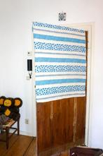 vintage dekbedovertrek met blauwe bloemen *katoenen beddeng, Vintage, Gebruikt, Eenpersoons, Blauw