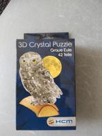3D Crystal Puzzle Graue Eule - Uil Puzzel, Ophalen of Verzenden, Minder dan 500 stukjes, Zo goed als nieuw, Rubik's of 3D-puzzel