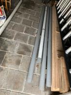 Pvc regenpijp 80 mm met beugels, Doe-het-zelf en Verbouw, Buizen en Afvoer, Gebruikt, Pvc, Ophalen of Verzenden, Minder dan 2 meter