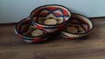 2 mooie ronde rietenrotan schalen (afrikaanse style) nieuw, Huis en Inrichting, Ophalen of Verzenden, Nieuw, Rond, Schaal