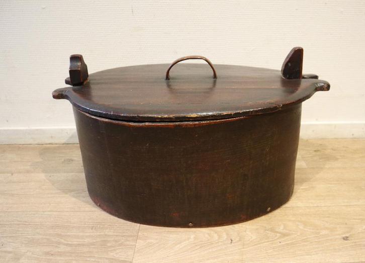 Antieke Butte, houten opbergdoos, Antiek en Kunst, Antiek | Woonaccessoires, Ophalen of Verzenden