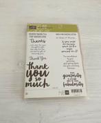 Thankful Thoughts stempelset Stampin’Up!, Hobby en Vrije tijd, Stempelen, Ophalen of Verzenden, Zo goed als nieuw, EZ-mounted stempel