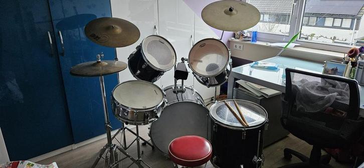 Compleet drumstel - klaar om te rocken!, Muziek en Instrumenten, Drumstellen en Slagwerk, Gebruikt, Overige merken, Ophalen