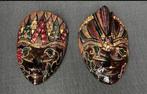Uit Indonesië : 2st gekleurde Balinese Maskers zgan, Ophalen of Verzenden