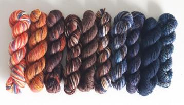 Restjes sokkenwol - 10 x 10 gram - Pakket 3 beschikbaar voor biedingen