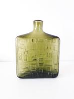 Empoli vintage karaf groene fles italiaans glaswerk, Antiek en Kunst, Ophalen of Verzenden