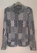 Blauw wit kort dames jasje, Kleding | Dames, Blouses en Tunieken, Maat 38/40 (M), Blauw, Ophalen of Verzenden, Mascha