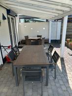 Tuinset met 6 stoelen, Ophalen, Gebruikt, Eettafel, 6 zitplaatsen