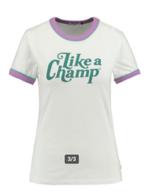 America Today wit paarse t-shirt Ellys Like a champ maat XS, Kleding | Dames, T-shirts, Nieuw, Maat 34 (XS) of kleiner, Ophalen of Verzenden