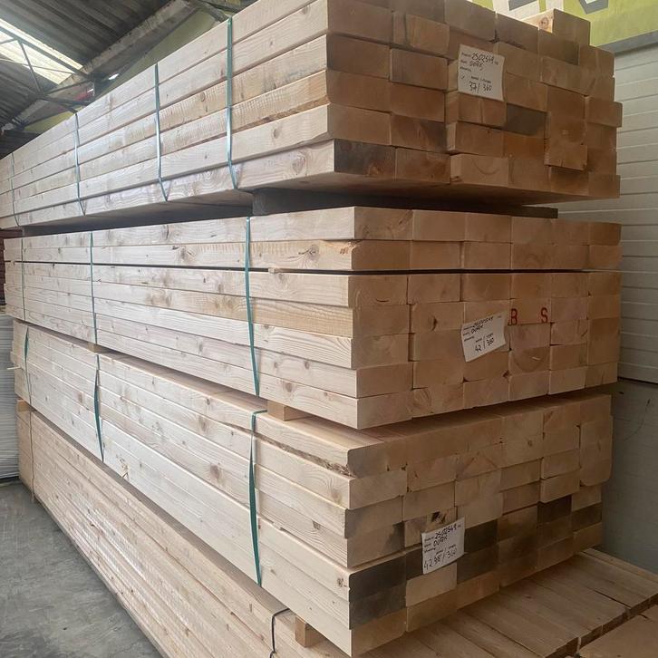 Vuren balken 70x170mm sexta, geschaafd 3600 en 4200mm, Tuin en Terras, Palen, Balken en Planken, Nieuw, Balken, 250 cm of meer