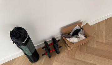Verstelbare Halterset + Trainingsmat beschikbaar voor biedingen