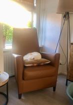 2 lederen prachtige fauteuille, van een Italiaans Topmerk, Ophalen of Verzenden, Zo goed als nieuw, Leer, 75 tot 100 cm