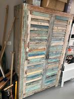 Unieke Ibiza Kledingkast met Louvre Deuren, Ophalen, Gebruikt, 100 tot 150 cm, 150 tot 200 cm