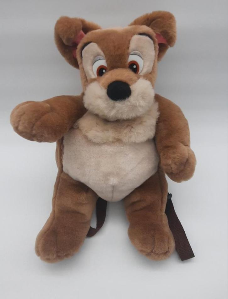 Vagebond (van Lady en de Vagebond) knuffel rugzak Jemini, Verzamelen, Disney, Zo goed als nieuw, Knuffel, Overige figuren, Ophalen of Verzenden
