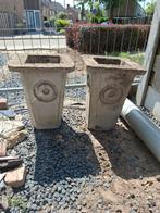 Gratis af te halen, betonnen bloembakken, Tuin en Terras, Bloempotten, Ophalen, Gebruikt, Rond, Minder dan 25 cm