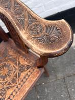 bijzondere antieke hoekstoel, snijwerk, Ophalen of Verzenden