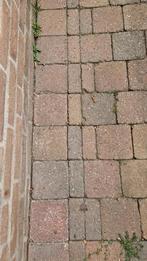 +/- 30m2 koppelstones / cobblestones mix 15x15cn, Ophalen, Gebruikt, Klinkers, 10 m² of meer