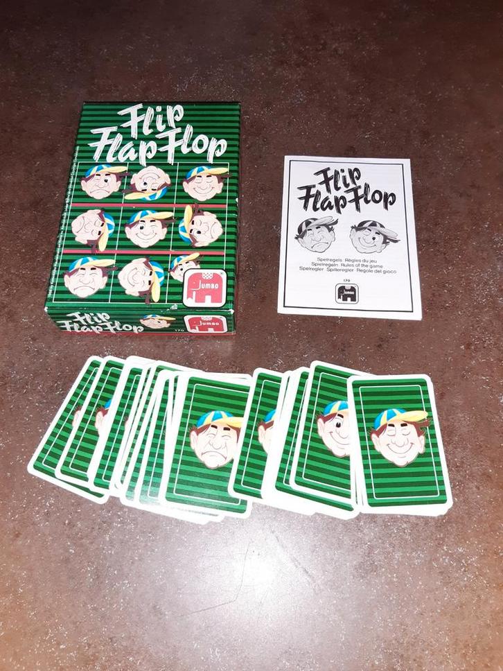 Flip flap flop nieuwstaat 1988 Jumbo, Hobby en Vrije tijd, Gezelschapsspellen | Kaartspellen, Zo goed als nieuw, Ophalen of Verzenden