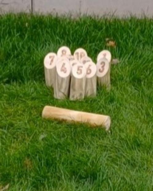 Verhuur buiten spellen '50' of ’Numbers Kubb’, Hobby en Vrije tijd, Feestartikelen | Verhuur, Gebruikt, Overige, Ophalen