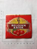 Bieretiket Belgian Kriek, Gebruikt, Ophalen of Verzenden