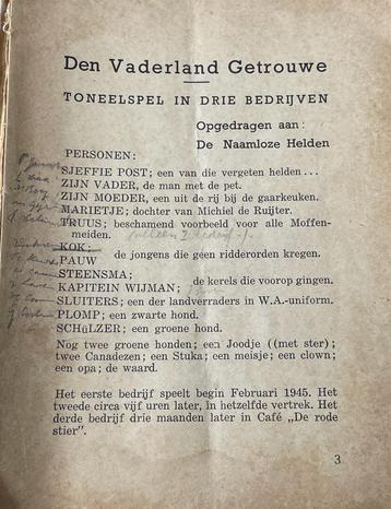 Den Vaderland Getrouwe:Toneelspel in drie bedrijven beschikbaar voor biedingen