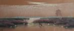 HEIDE MET VEN💧WATER💧BOOM>HOLLANDS LANDSCHAP>OUD CIRCA 1935, Ophalen of Verzenden