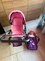 Poppenwagen incl reiswieg, luiertas en pop, Kinderen en Baby's, Speelgoed | Poppen, Ophalen, Zo goed als nieuw, Babypop