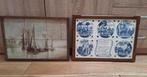 2 tegel tableaus, zie de foto's., Antiek en Kunst, Ophalen