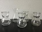 Set van 6 glazen hyacint vaasjes., Overige kleuren, Ophalen of Verzenden, Minder dan 50 cm, Glas