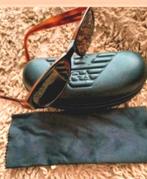 Zwart met bruin vintage Georgio Armani zonnebril 2502 227, Overige merken, Gebruikt, Zonnebril, Bruin