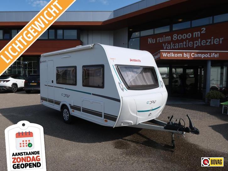 Dethleffs C'Joy 420 QSH MET ZAKLUIFEL EN FIETSDR, Caravans en Kamperen, Caravans, tot en met 3, 750 - 1000 kg, Treinzit, Dethleffs