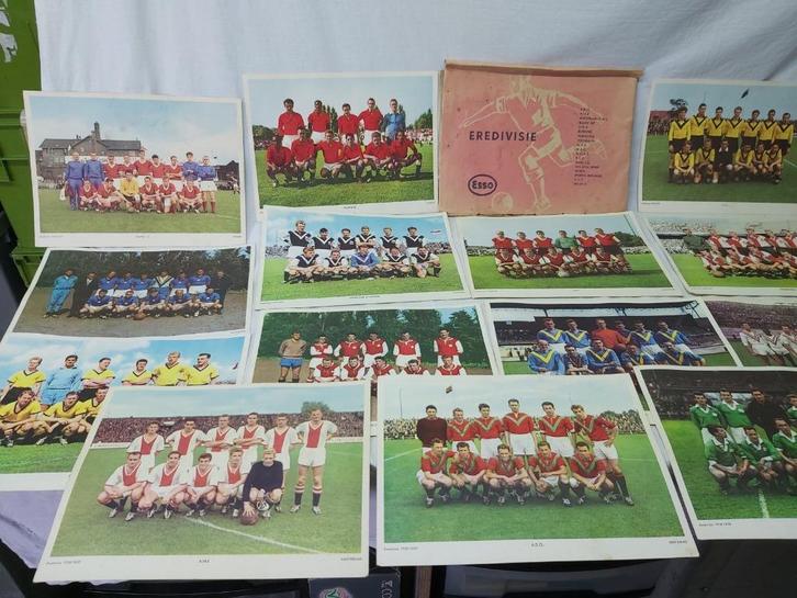 18 Esso Eredivisie voetbal elftal platen 1958/1959, Verzamelen, Sportartikelen en Voetbal, Gebruikt, Poster, Plaatje of Sticker