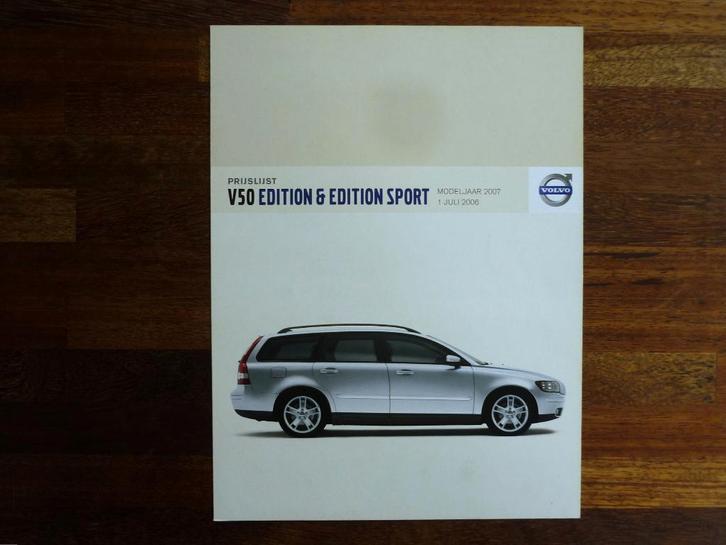 Volvo V50 Edition & Edition Sport (2007), Boeken, Auto's | Folders en Tijdschriften, Nieuw, Volvo, Verzenden