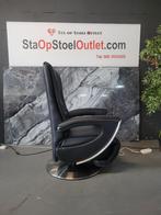 Prominent staopstoel Zwart leder met tiptoetsen, Minder dan 75 cm, Leer, Ophalen of Verzenden, Zo goed als nieuw