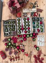 Lot vintage oude kerstversiering glas nostalgisch, Diversen, Kerst, Ophalen of Verzenden, Zo goed als nieuw