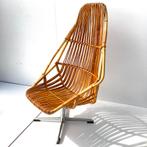 Vintage fauteuil, Riet of Rotan, Gebruikt, Minder dan 75 cm, Ophalen of Verzenden