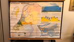 Wandkaart bedwongen waterland, Boeken, Atlassen en Landkaarten, Ophalen of Verzenden, Gelezen, 1800 tot 2000, Landkaart