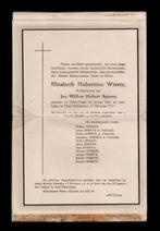 Rouwbrief Wiertz Spiertz Vylen Vaals Oud-Valkenburg 1947., Ophalen of Verzenden, Rouwkaart