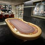 Luxe pokertafel 260 cm ~ 9 spelers + dealer, 100 tot 150 cm, 200 cm of meer, Ophalen of Verzenden, Zo goed als nieuw